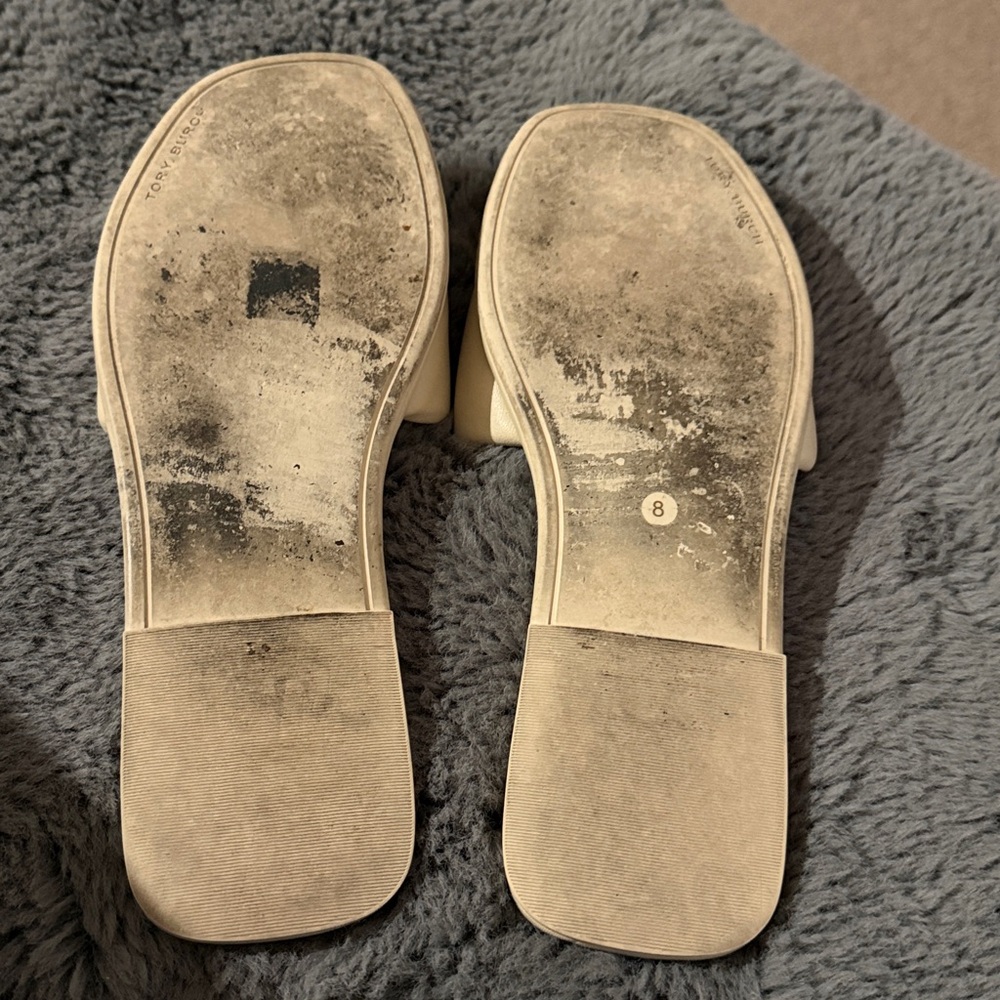 Tory Burch Beige Slide Sandals - Picture 2 of 2